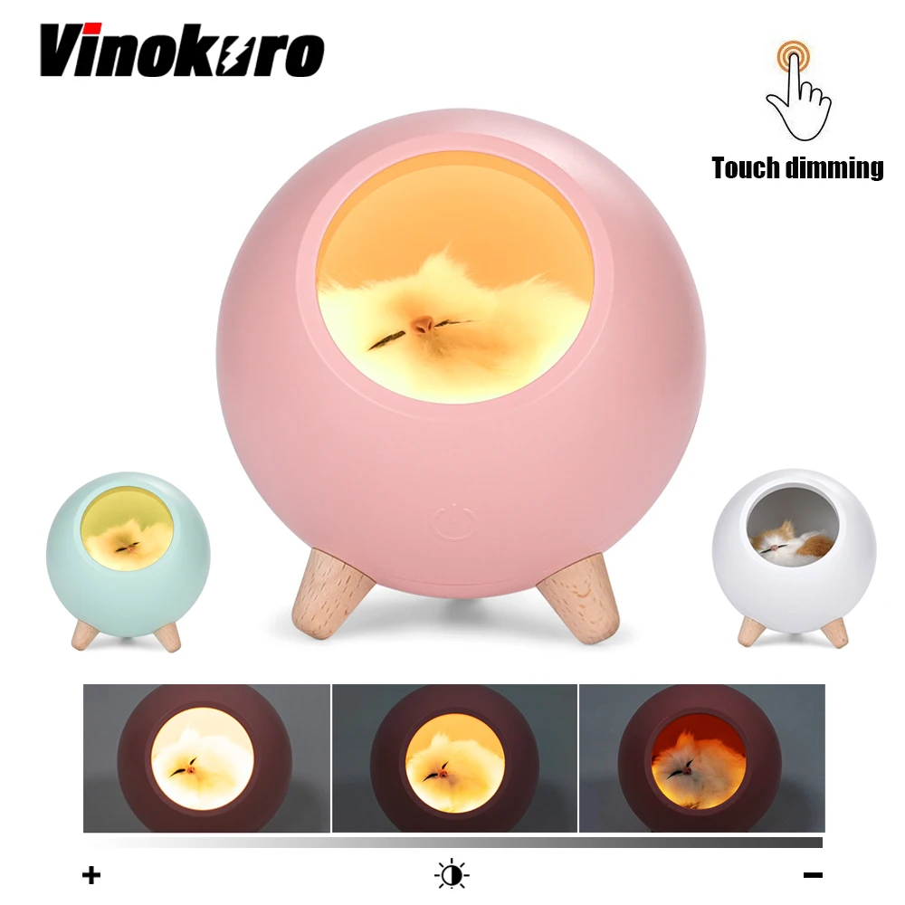 Светодиодный ночник Novely приглушаемая лампа в виде кошки с сенсорным управлением