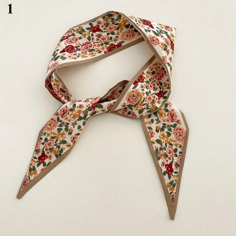

Женский цветочный ободок в Корейском стиле, ободок с узкой лентой, женский шейный платок, ручка, сумка, бандана, аксессуары для волос