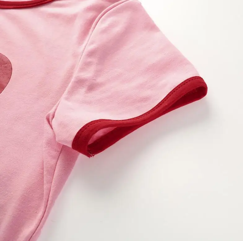 

summer New Love heart Print Short Sleeve T-Shirt