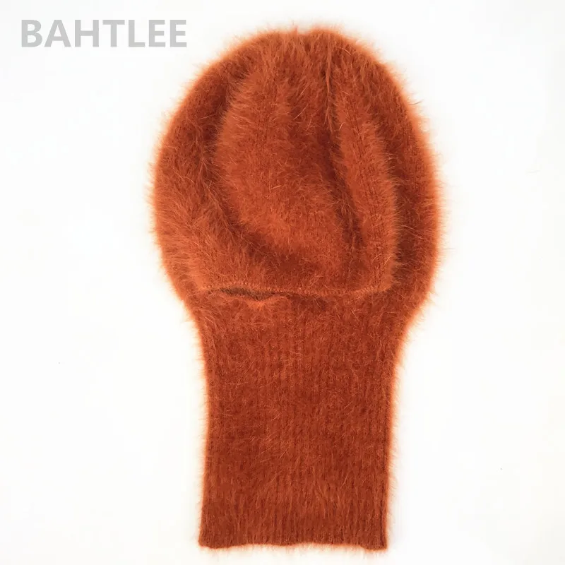 BAHTLEE, зимняя Лыжная маска, Балаклава, Ангорский кролик, вязаная шапка, шарф, шапки, теплые шапки для мужчин или женщин, Теплая Флисовая шапка