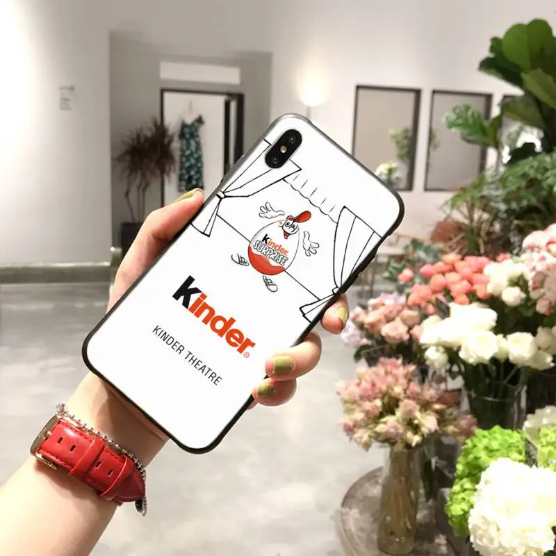 PENGHUWAN Cute Kinder Joy surprise egg Black TPU Soft Rubber Phone Cover for iPhone 11 pro XS MAX 8 7 6 6S Plus X 5S SE XR case | Мобильные