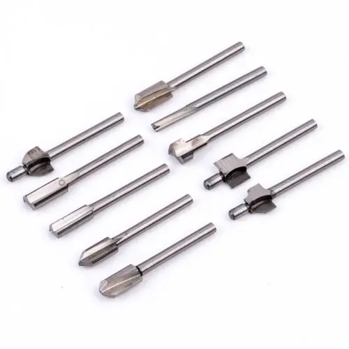 Fixmee Новые 10 шт 1/8 &quot3 мм Мини хвостовик фасонные фрезы HSS файлы Подходит Dremel набор
