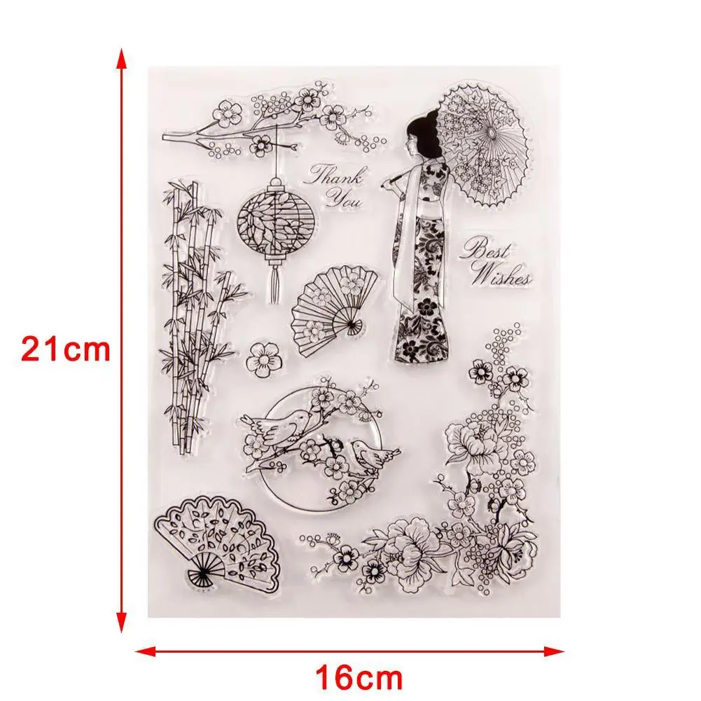 

Transparent cake baking seal blossom kimonoc new 2020 silicone finished seal for DIY scrapbook card making photo T5127