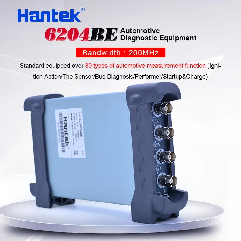 Hantek 6204BE автомобильный осциллограф 200 МГц 4 канала 1Gsa/s Портативный USB ПК Ручной