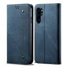 Роскошный джинсовый ковбойский кошелек из нубука для Huawei P30 Pro P30 Lite, откидной Чехол с защитой 360 градусов, кожаный чехол для Huawei P30, чехол Haiwe
