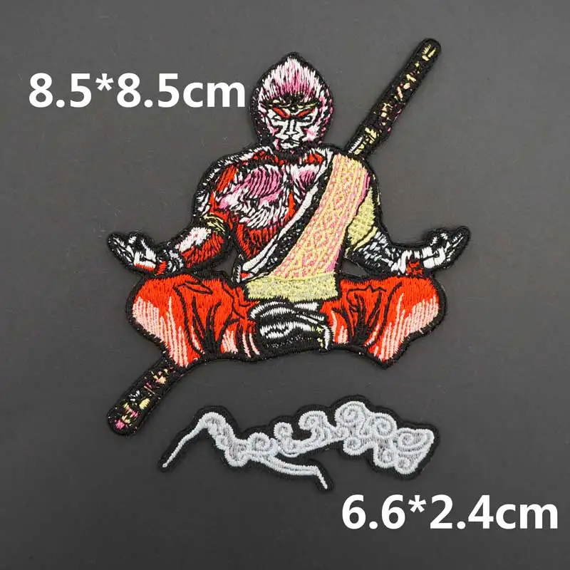 Chinese Folk Style Embroidery Drama Face Makeup Monkey King Patch Clothing Decoration Accessories Applique images - 6