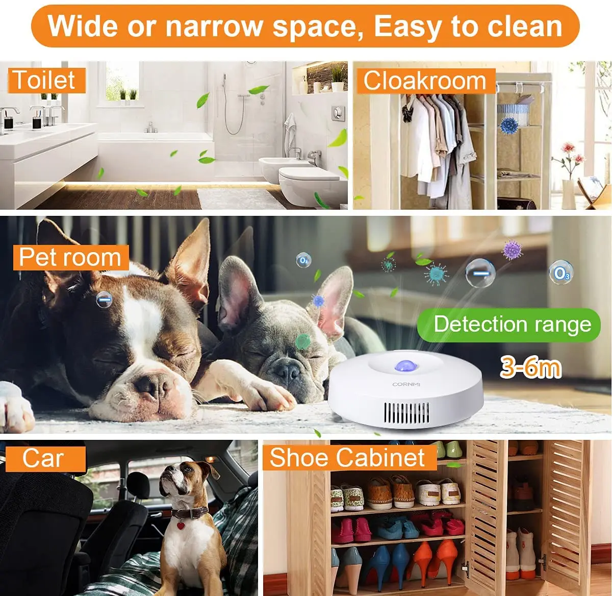 Очиститель воздуха с отрицательными ионами Cornmi кошачий наполнитель кровать для