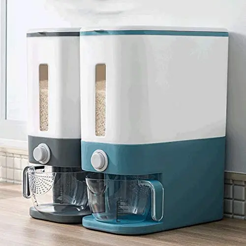 

Герметичная коробка-дозатор для риса, прозрачная влагостойкая коробка для хранения зернового порошка, пищевой контейнер для риса, 12 кг