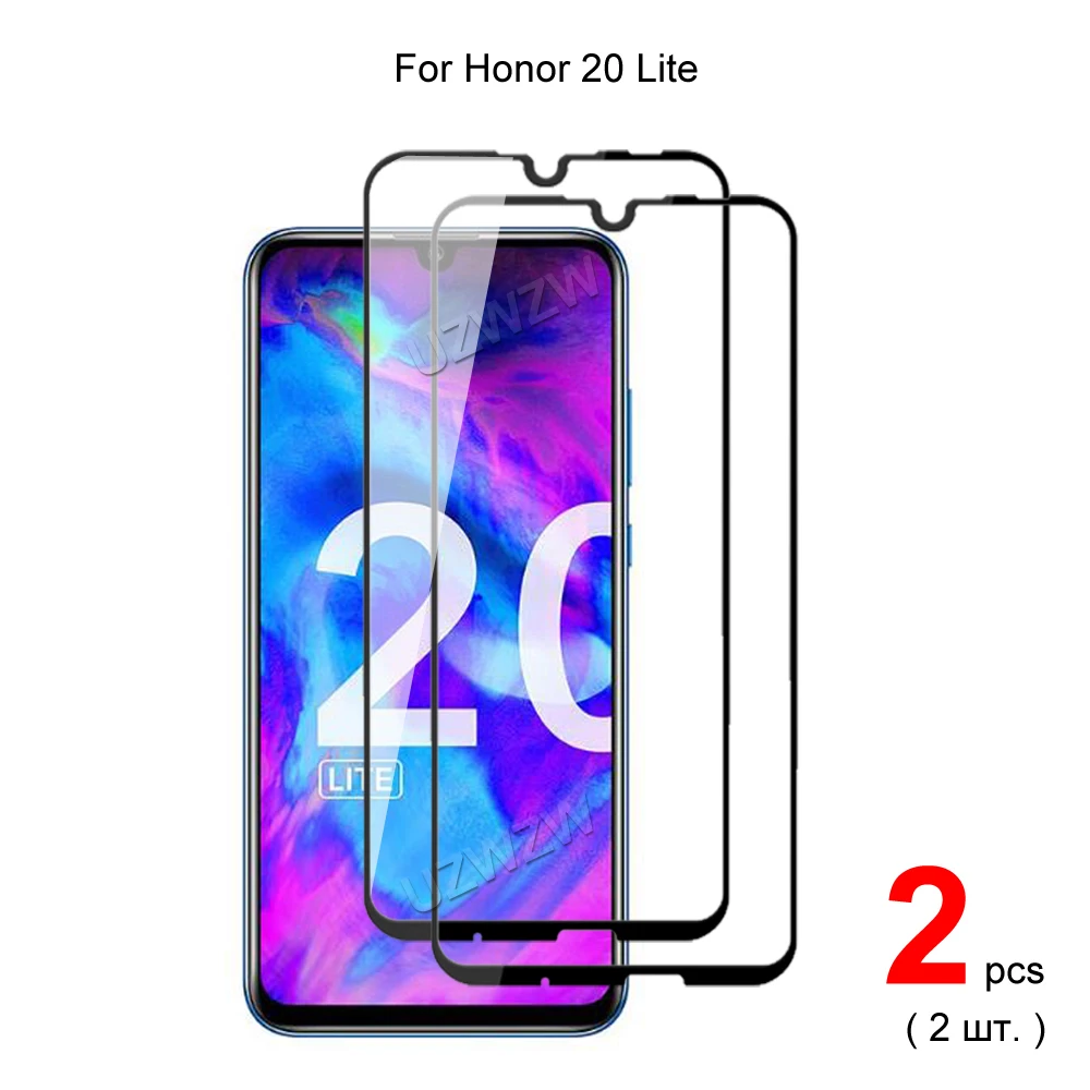 

Для Honor 20 Lite Полное покрытие закаленное стекло Защита для экрана телефона защитная пленка 2.5D твердость 9H