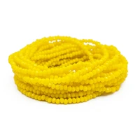 1mm yellow czech glass round beads faceted flat crystal spacer loose beads for jewelry making accessories bracelet diy