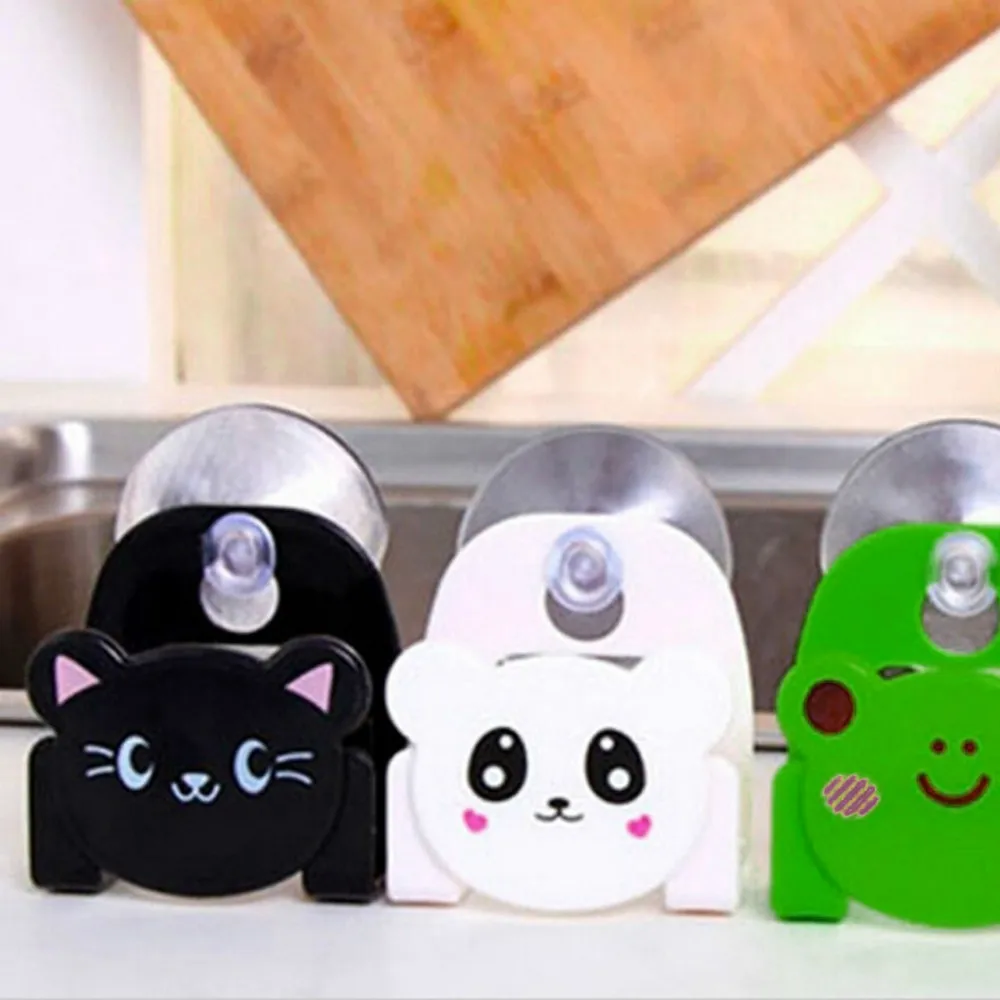 Мультяшное блюдо ткань Губка держатель с присоской Кухня Многофункциональный