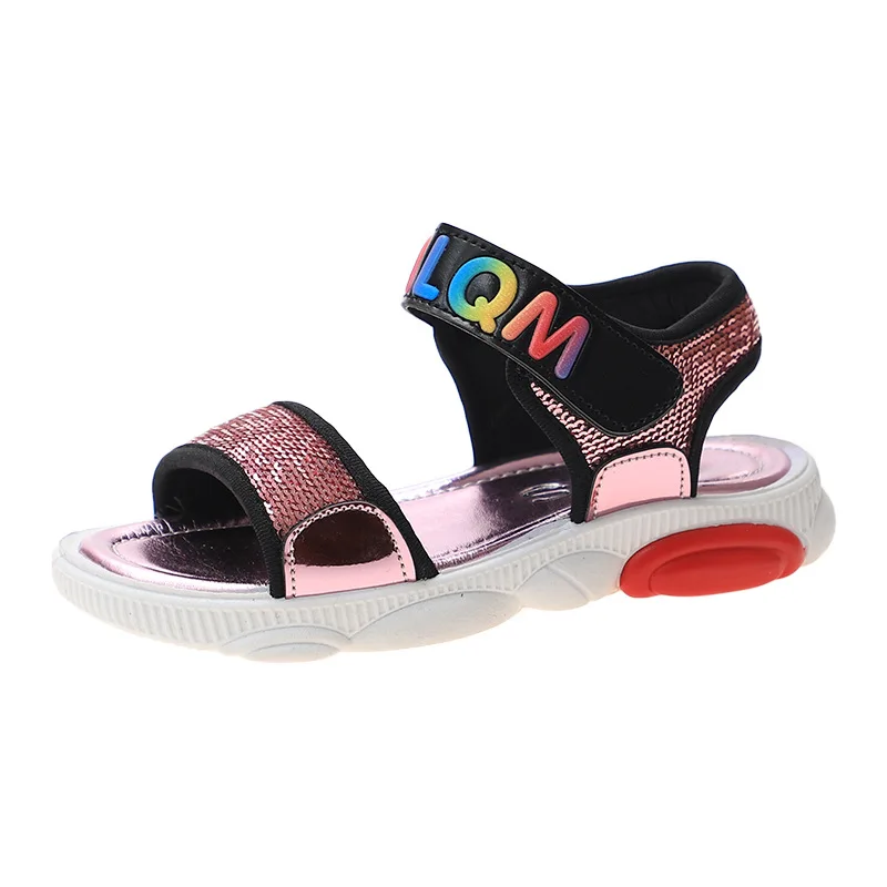 

Children's Shoes Girls' Sandals 2021 Summer New Children's Princess Shoes Primary School Students Soft Bottom Middle and Big
