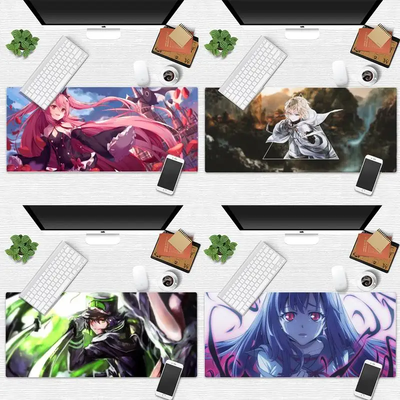 

Owari no Seraph Rubber Gaming Desktop Mousepad Desk Table Protect Gamer Office Work Large Mouse pad mats Non-slip Laptop Cushion