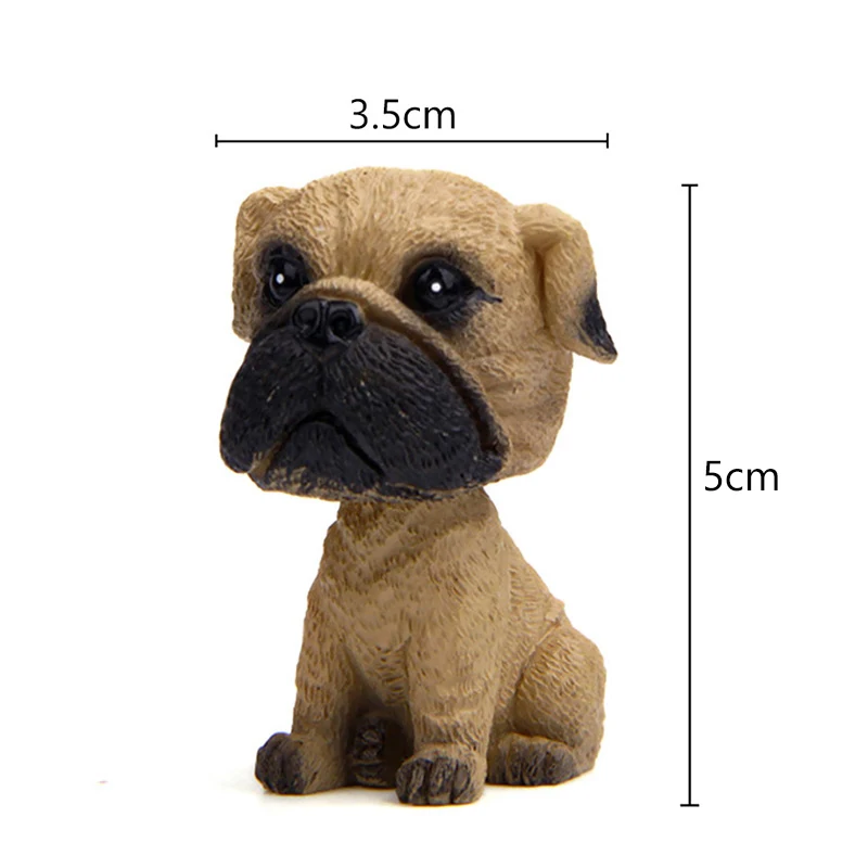 003 Мини 3D кивающая собака Bobblehead Французский бульдог игрушка Приборная панель автомобиля Декор качающаяся голова игрушка Автомобильные украшения аксессуары авто - Color Name: 003