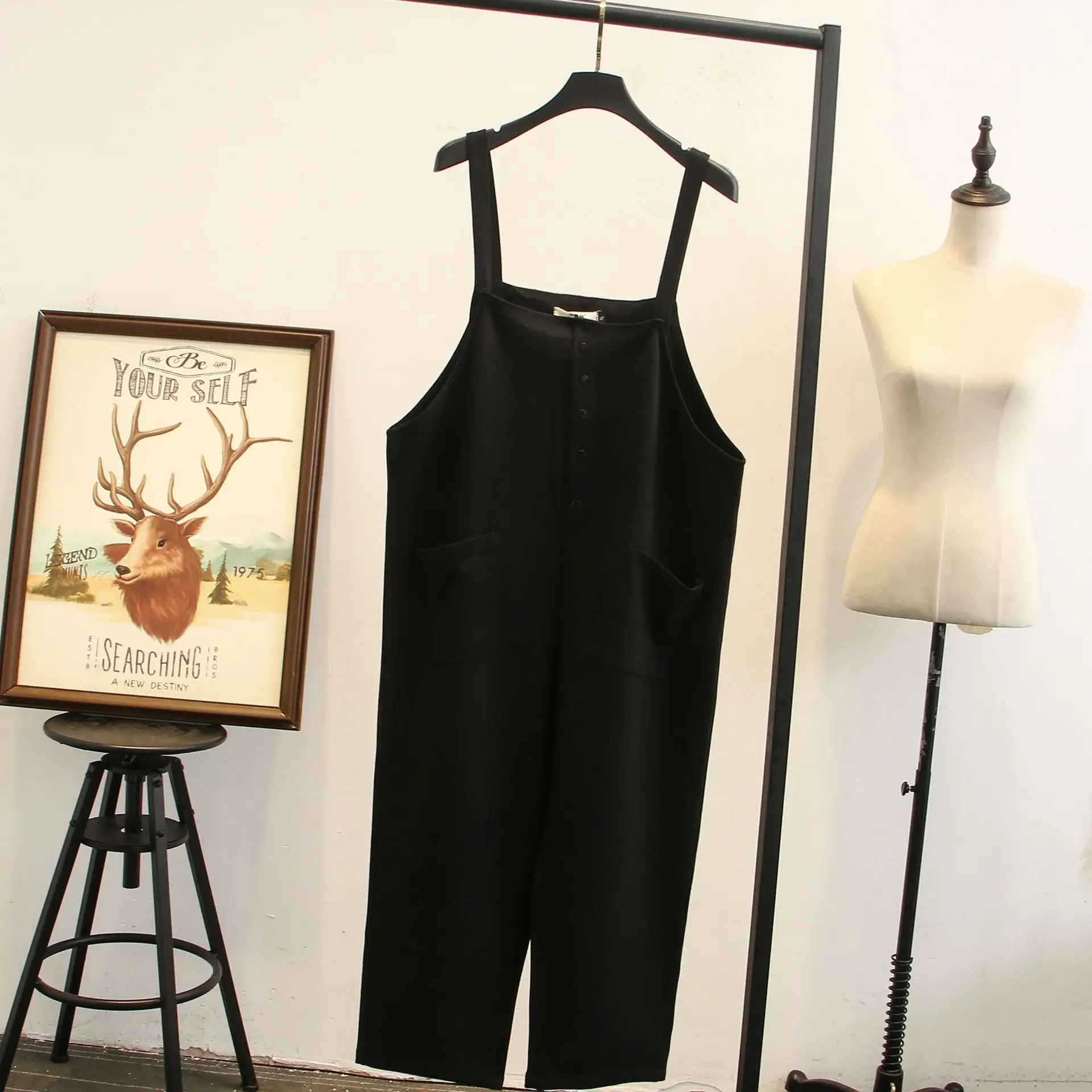 Женские свободные комбинезоны размера плюс женские трикотажные Стрейчевые