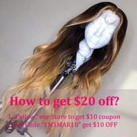 yms 1b427 highlight wig brazilian body wave wig lace front human hair wigs honey blonde ombre lace front wig remy hair