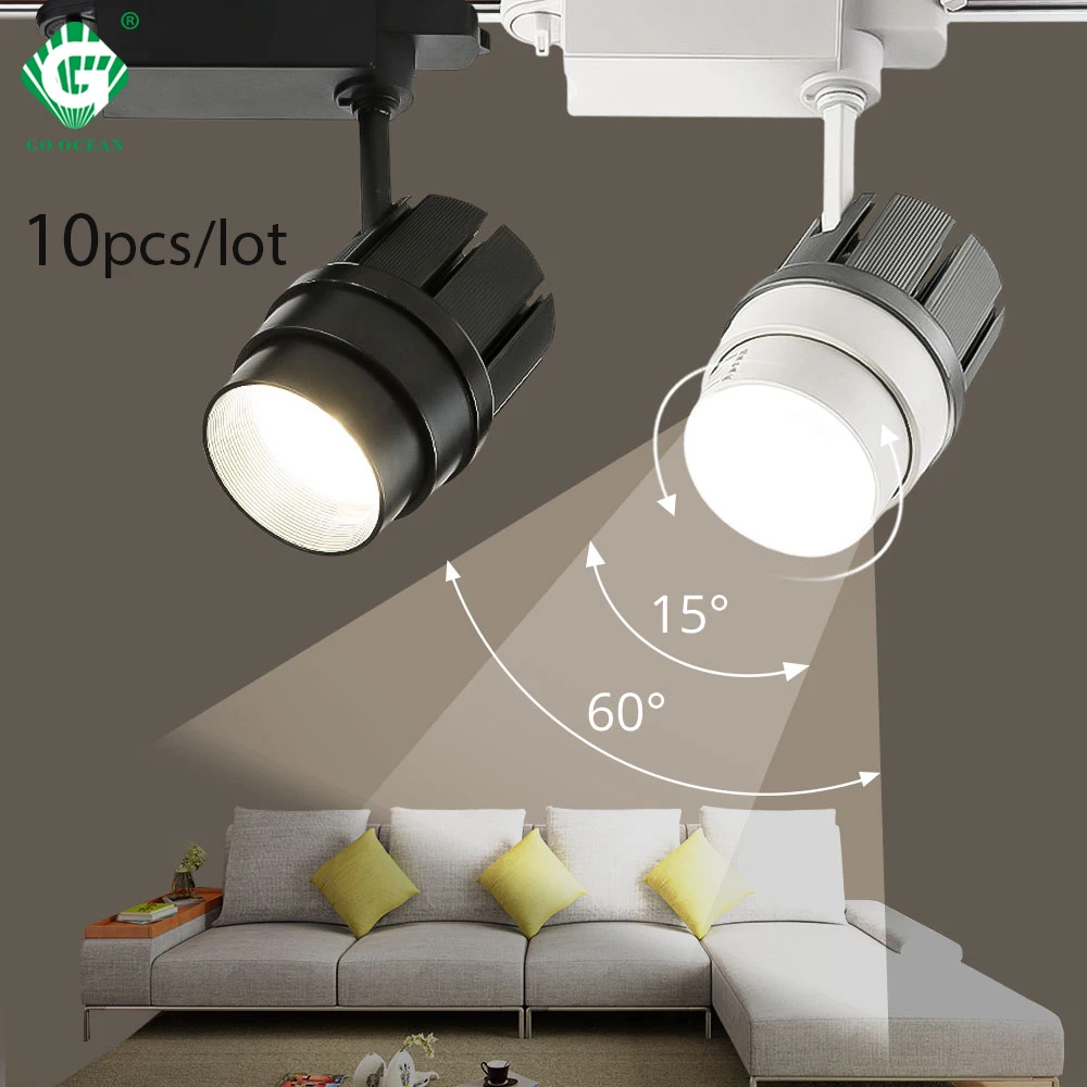 30 Вт COB Трековый светильник масштабируемый алюминиевый s 2 3 4 проводный