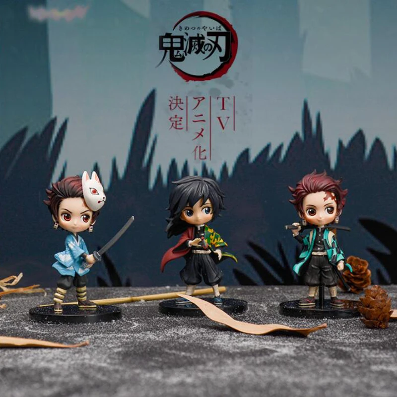 10 см аниме Demon Slayer фигурка Kimetsu no Yaiba Kamado Tanjirou Nezuko ПВХ Модель Фигурки игрушки