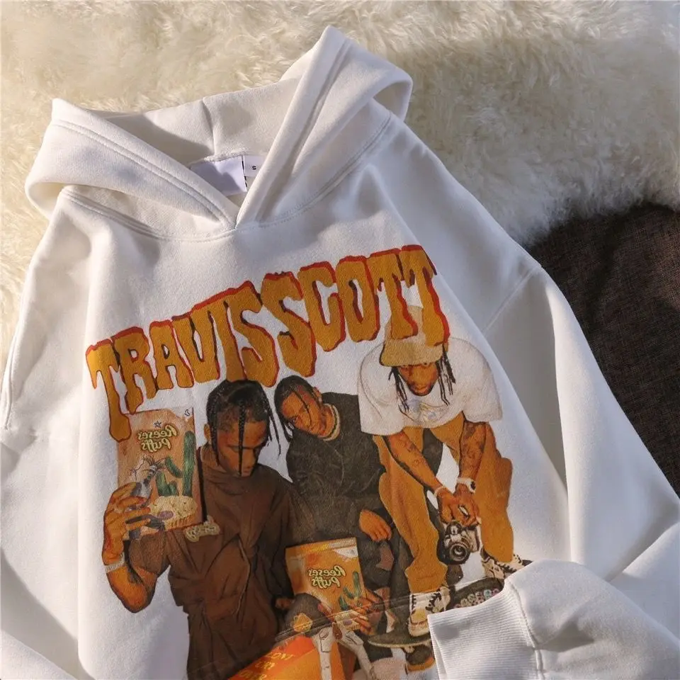 Толстовка Женская с длинным рукавом винтажный свитшот в стиле оверсайз хип-хоп