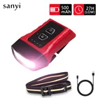 Светодиодный налобный фонарь с датчиком пальца, Головной фонарь с креплением на палец, лампа для ночной рыбалки