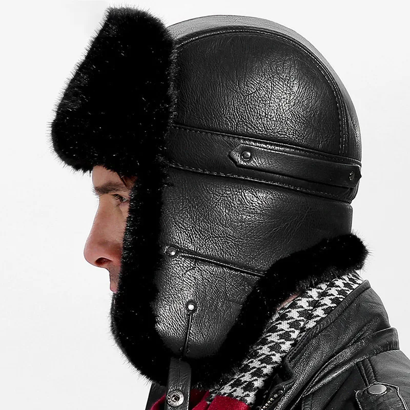 Хепберн бренд уличная Лыжная зимняя теплая меховая русская Ушная шапка