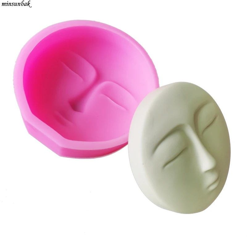

minsunbak DIY Face Silicone Mold 3D Facial Candle Aromatherapy Plaster Mold