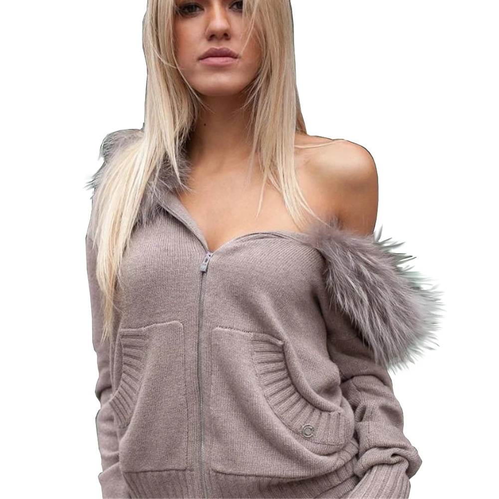 Зимние женские комплекты спортивный костюм вязаный для женщин свитер комплект