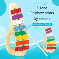 8 notes xylophone orff musical instrument maple glockenspiel with drumsticks percussion for kid enlightenment educational toy