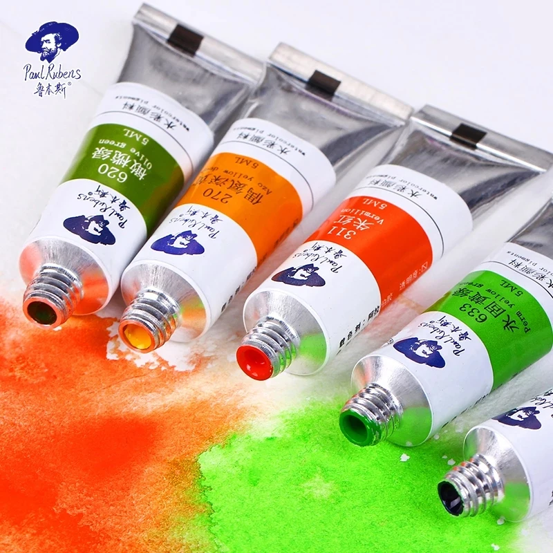 

Official Paul Rubens Art supplier 5ml tubes Caroline SeriesWatercolor Paint Set For Students And Beginners