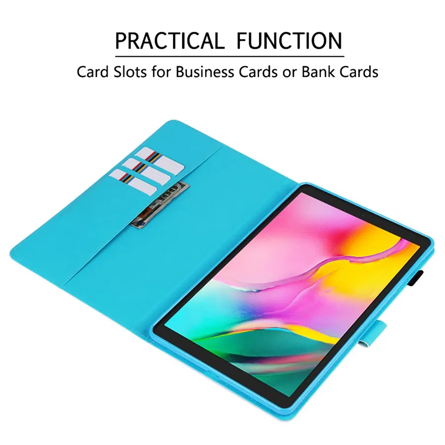 Новый Модный чехол книжка из искусственной кожи с принтом для Samsung Galaxy Tab A 10 1 2019 T515