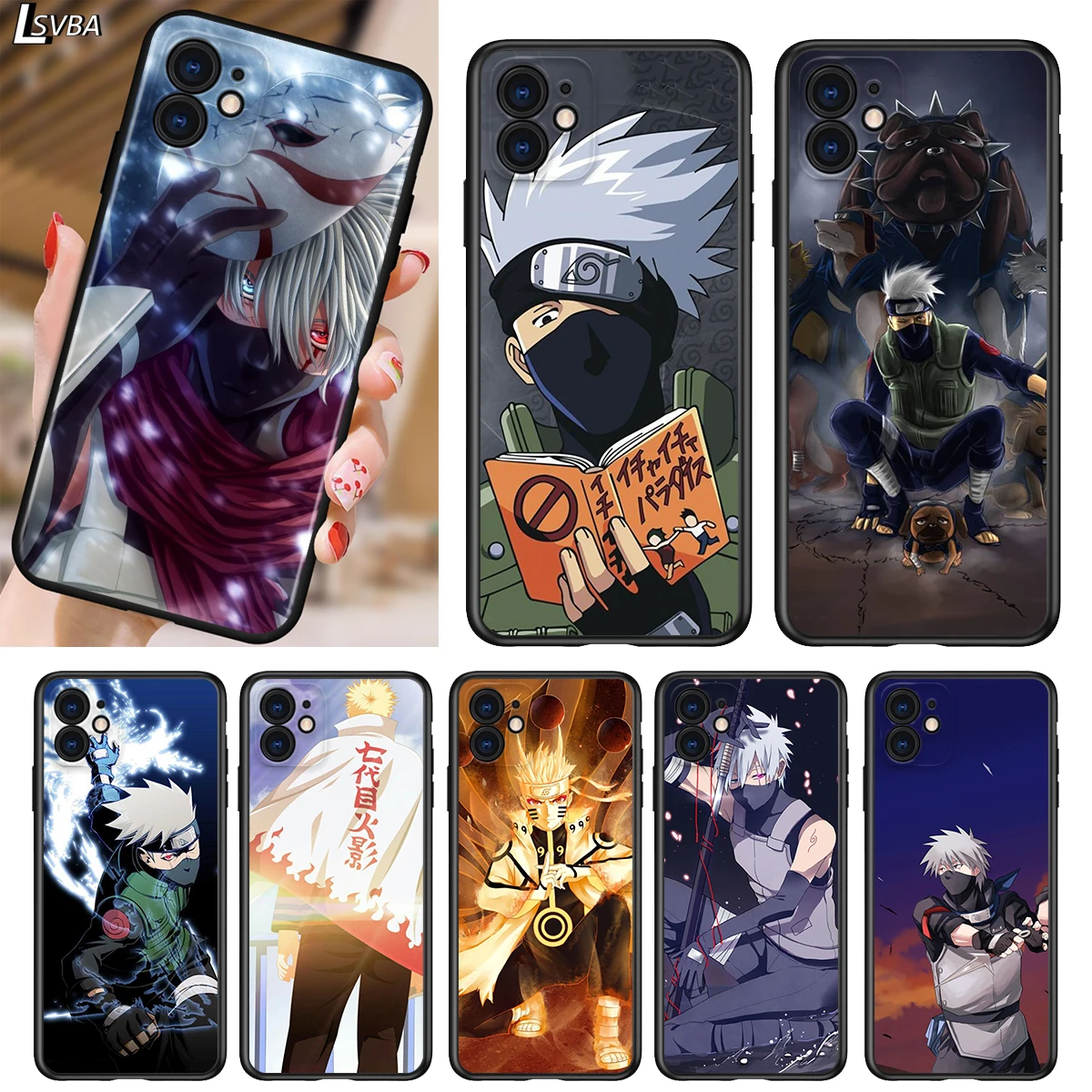 

Soft TPU Cover Love Hot Japanese Anime for Apple iPhone 12 11 SE XS XR X 7 8 6 5 S mini Plus Pro MAX 2020 Black Phone Case