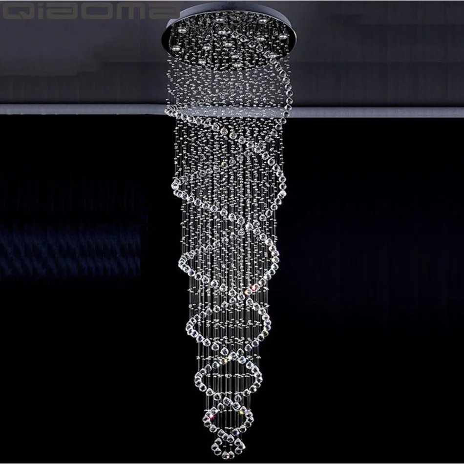 Роскошная Современная хрустальная люстра круглой формы лампа для зала