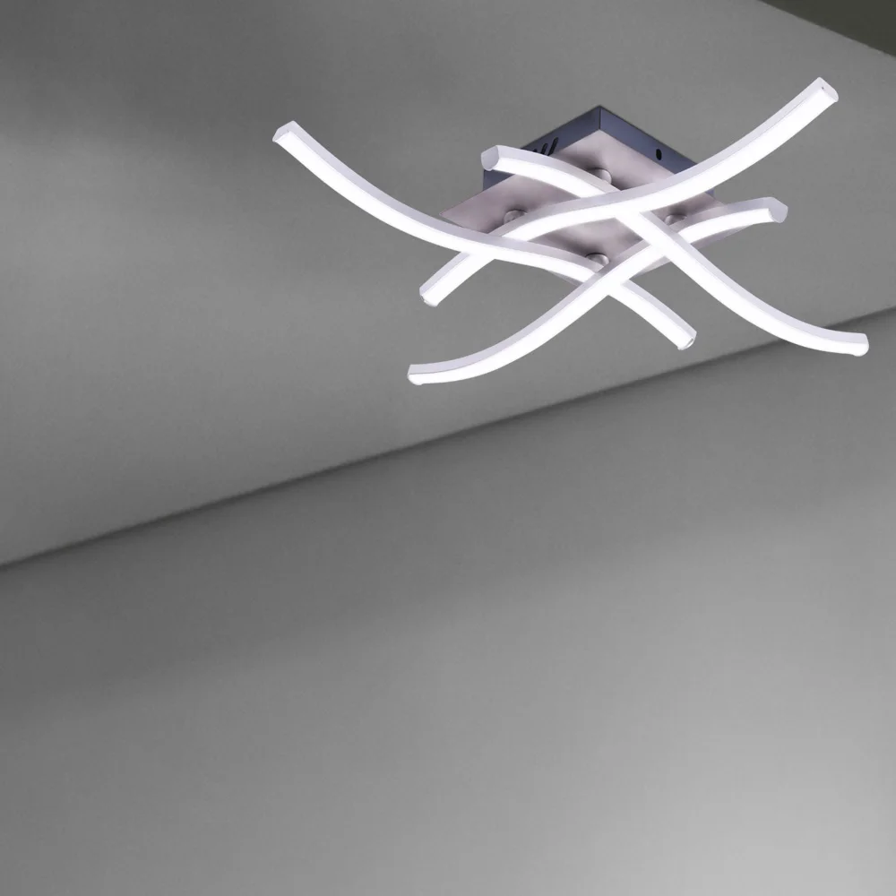 

Led Four-Fork Ceiling Lamp Modern Ceiling Lamp Four-Fork Front Fork Ceiling Lamp Wave Chandelier Bedroom Living Room Kitchen