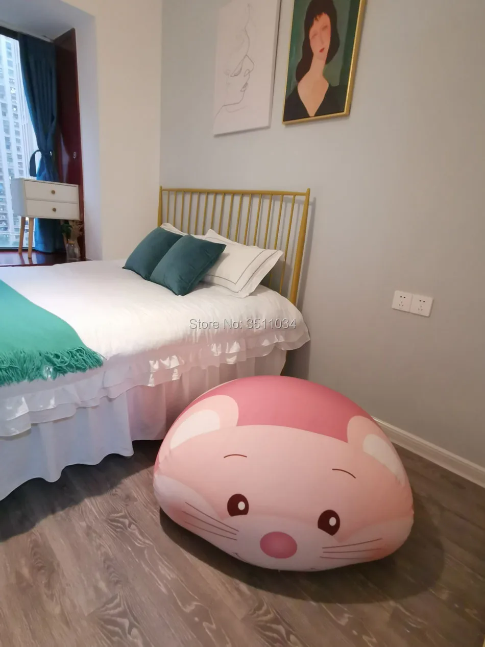 Милый розовый детский ленивый большой мешок для фасоли стулья дивана чехол
