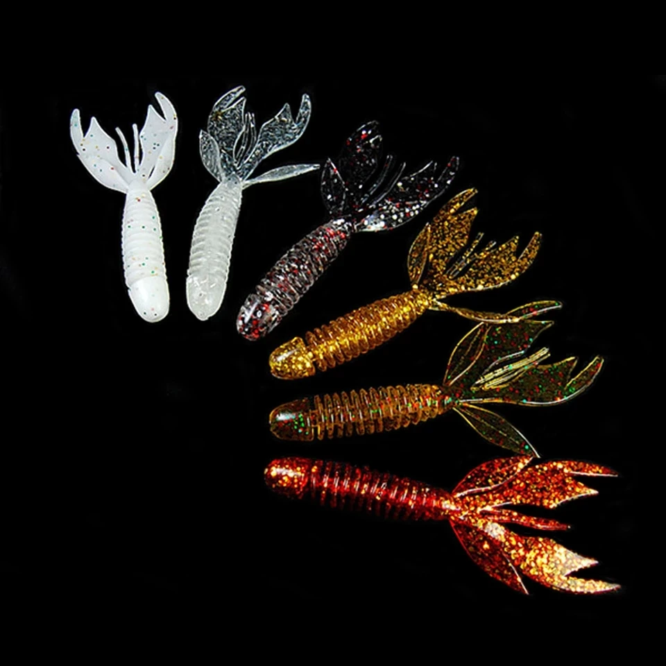 WALK FISH Мягкая приманка 6 шт./лот 70 мм/2 2 г силиконовая рыба Crazy Flapper воблеры на карпа