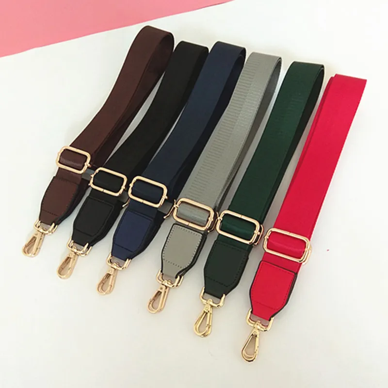 

Women Nylon Shoulder Strap Solid Color 120cm Bag Strap for Women Handbags 2019 New Crossbody Bag Strap Wide Strap Parts Bag Belt