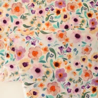 145x50cm spring and summer thin cotton blooming floral patterned fabric making clothing handmade accessories cloth