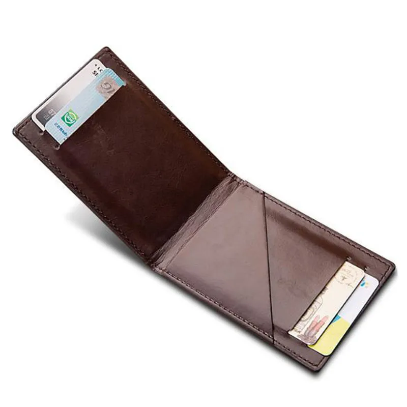 

Minimalist Men Short Wallet Credit Card Bag Leather Portfolio Wallet Purse Male Slim Billetera Portemonnee Small Money Clip