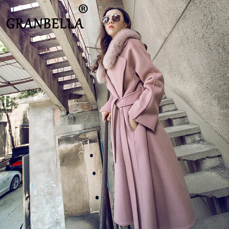 Женское длинное шерстяное пальто винтажный кардиган в британском стиле с