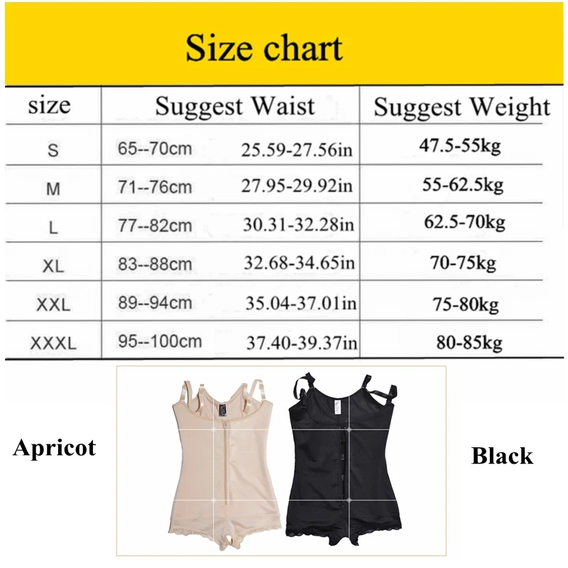 

Plus Size Latex Women's Full Body Shaper Shapewear Clip Bodysuit Compression Garment Surgery Corrective Underwear Dropshipping