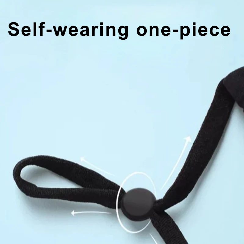 

Newly 50/100pcs Face Cover Rope DIY Elastic Band Ear Rope Knitting Band with Adjustable Button Sewing Crafting S66