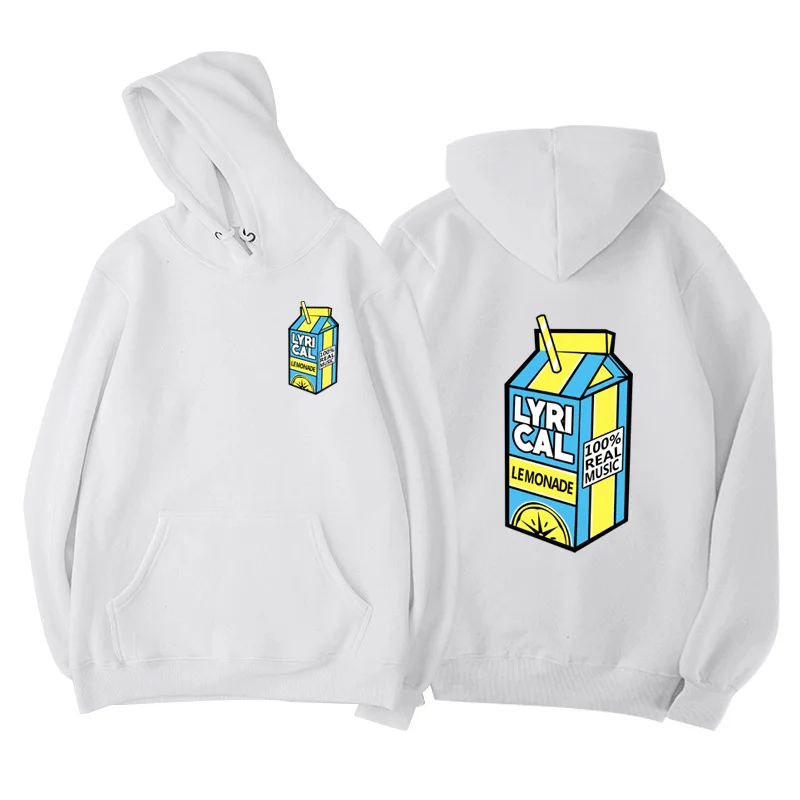 

Lyrical Lemonade Hoodie 100% Real Music Funny Milk Box Graphic Pullover Hooded Sweatershirt for Men/Women