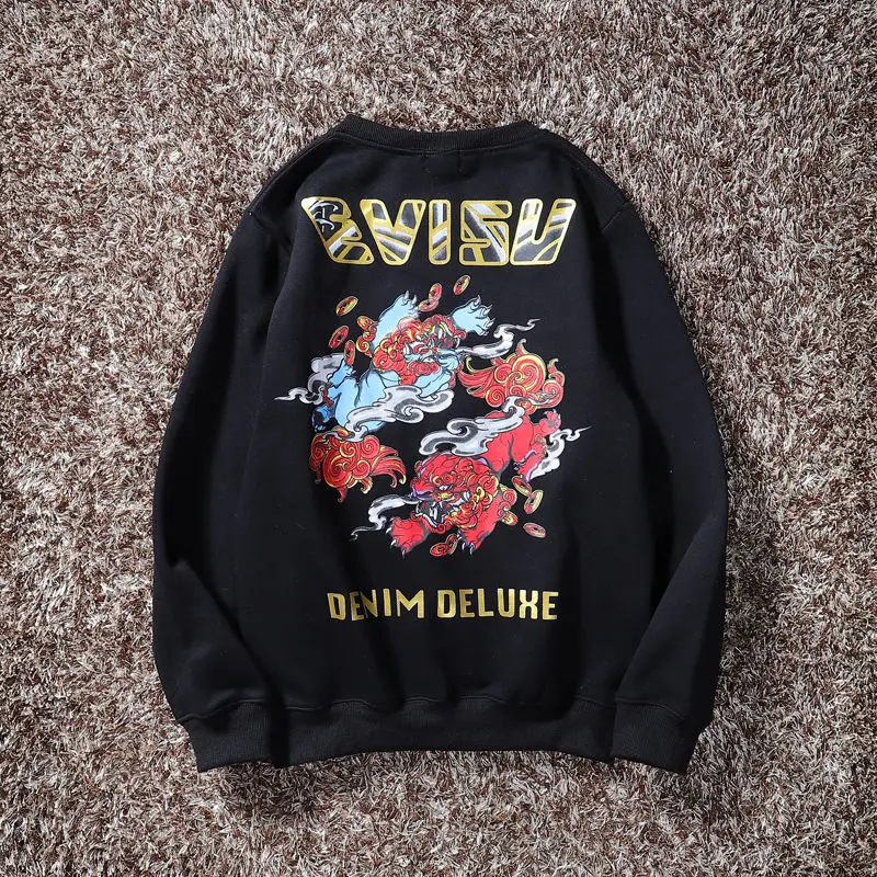 2020 Authentic New Evisu Winter Men Casual Sweater Warm Breathable Fashion Cotton Plus Velvet Long-Sleeved Women Lovers Clothes | Мужская