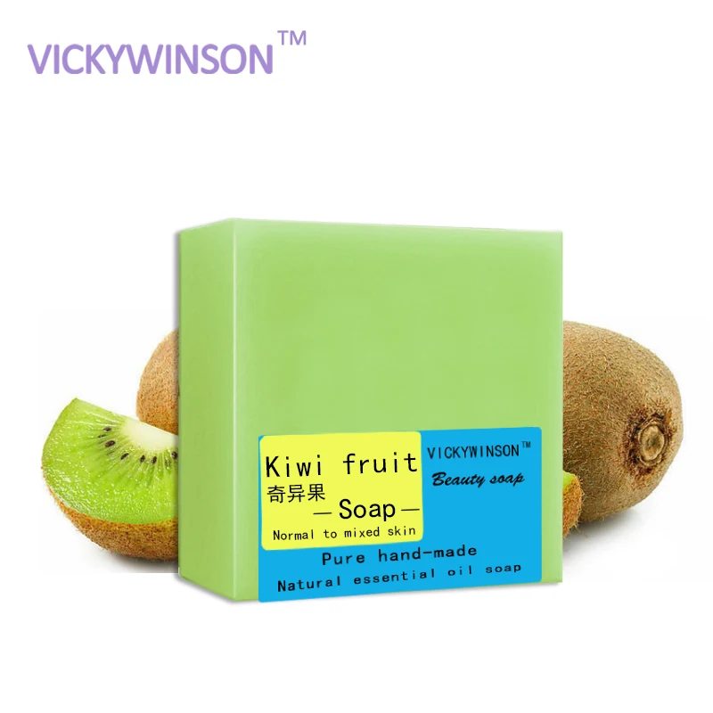 

VICKYWINSON 100g Soap Natural Kiwi fruit Handmade Soap Essential oil soaps skin antioxidant Effectively reduces lines puffiness