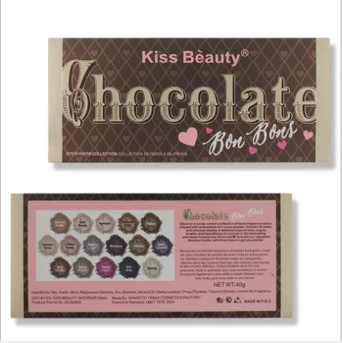 KISS BEAUTY 16 цветов Шоколадные в форме сердца тени для век platte |