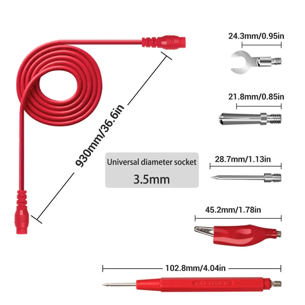 

16in1 Multimeter Probes Multi-function Combination Line Kit with Standard Set for Digital Multimeter Cable Feeler