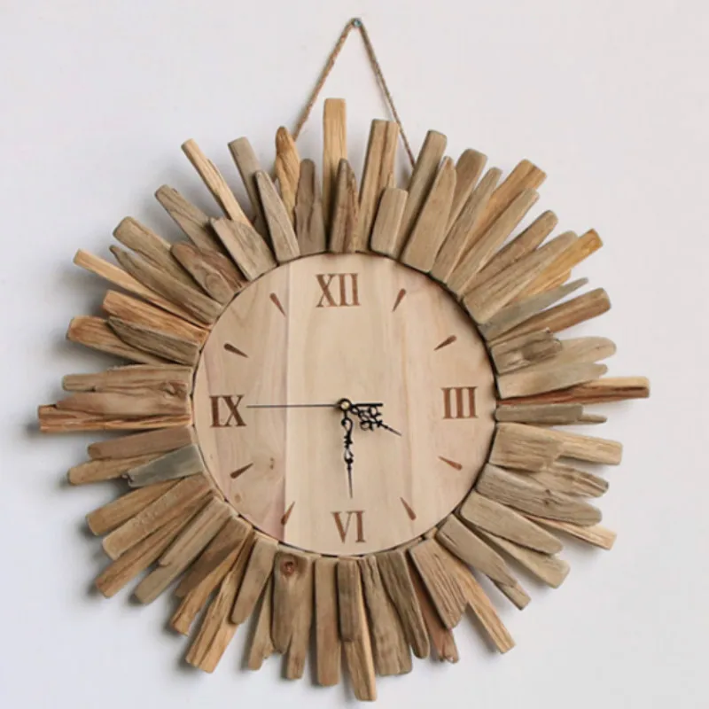 

Pure Hands Wooden Wall Clock Living Room Decoration Clock Mechanism Mute Home Clocks Modern Design Wall Decoration Kitchen Clock
