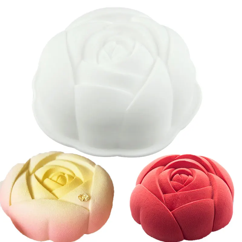 3D роза цветок формы для торта Мусса силиконовые Diy десерт West Point украшения Пан