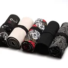 Чехол для школьного карандаша с 1224364872 отверстиями, черный чехол для кистей для рисования, рулон холста, искусственная ручка для девочек