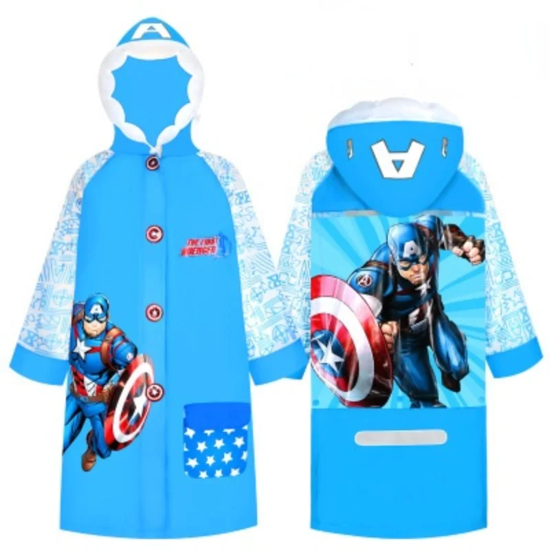 

Children Raincoat Spiderman Big Boy Poncho Spiderman Schoolbag Bit Raincoat Student Waterproof Raincoat Baby Rain Gear